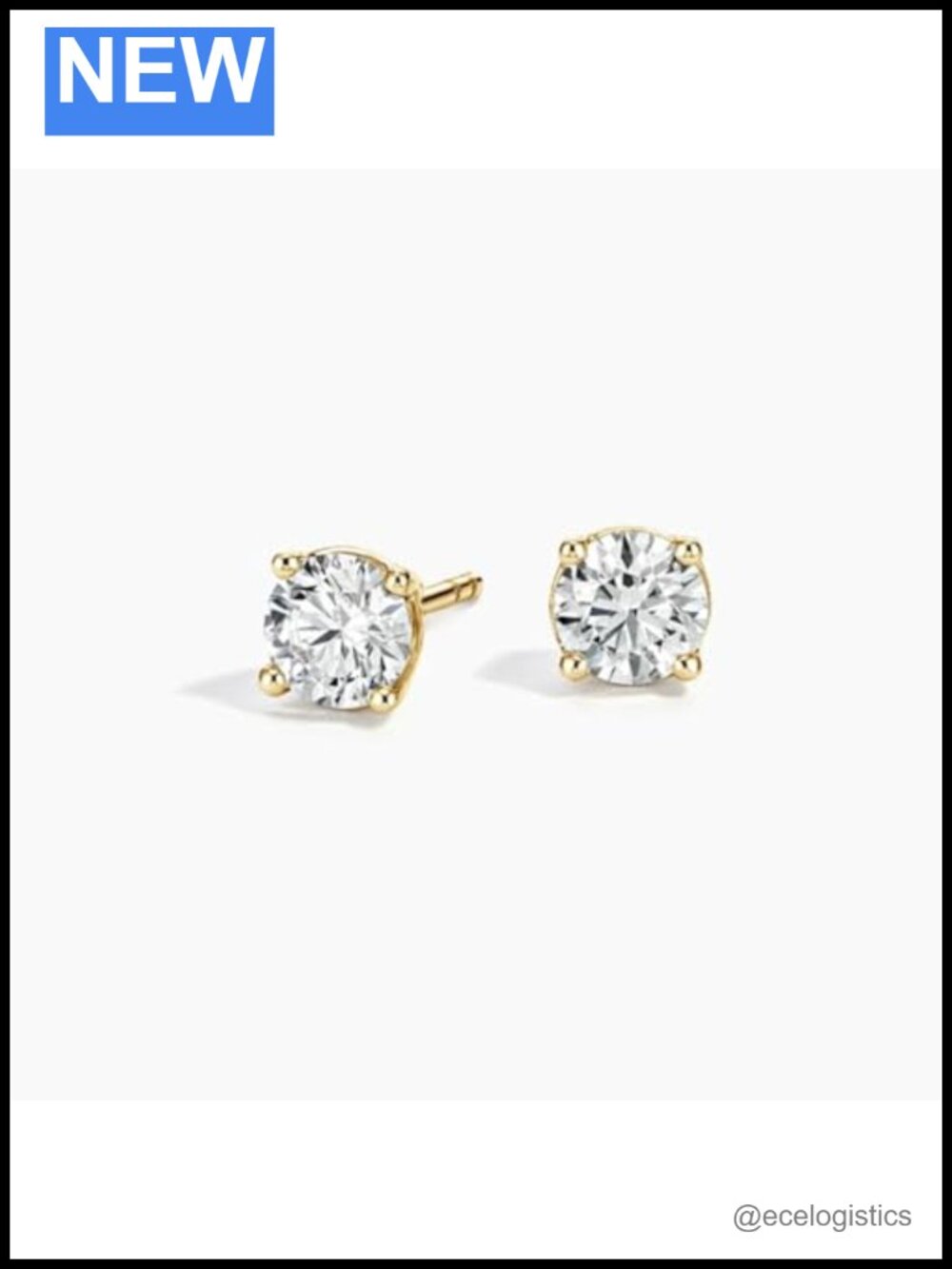 Lab Grown Diamond Stud Earrings D-E VVS-VS 925 Sterling Silver